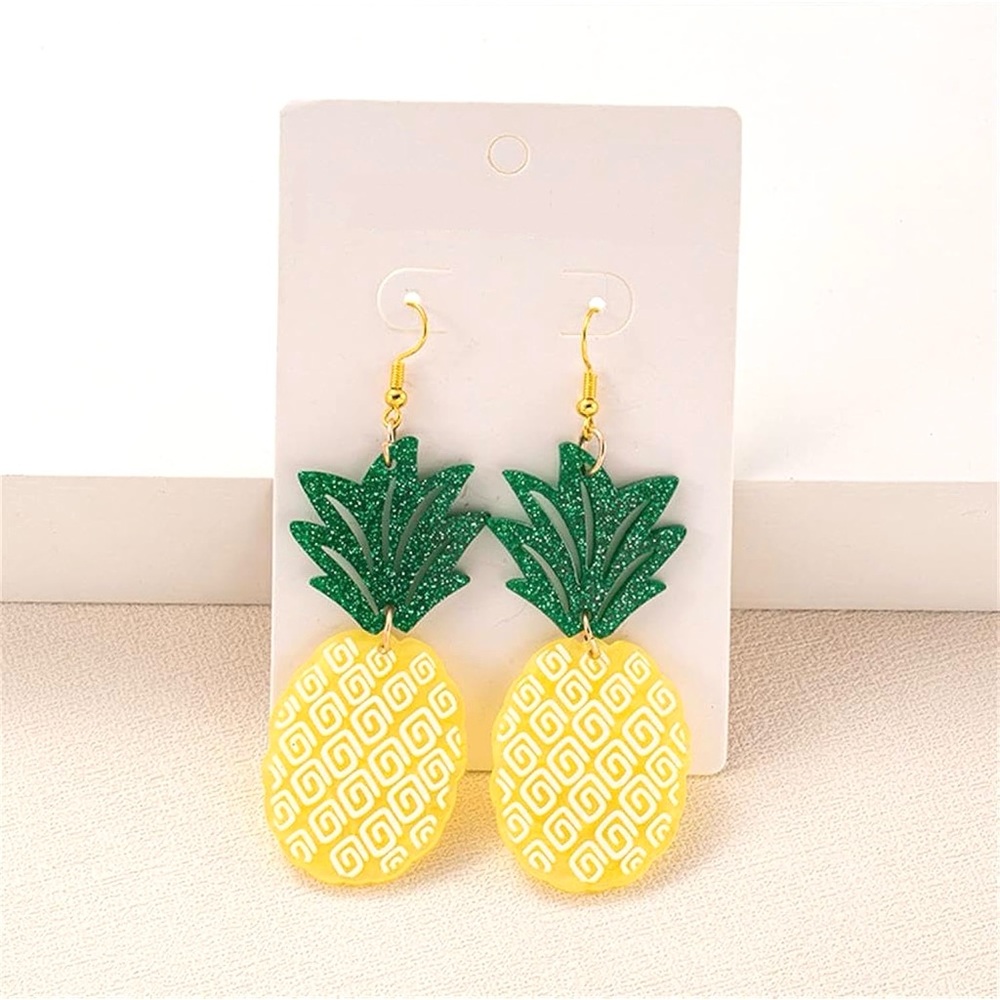 NEW Pineapple Sparkly Acrylic dangle Earrings - Boutique